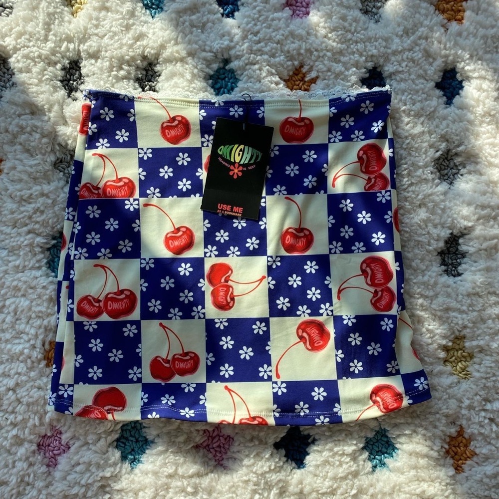 O-mighty Cherry Check Mini Skirt